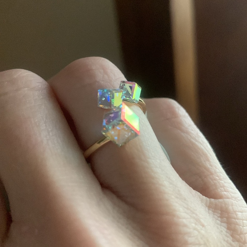 Elegant Multicolor Gemstone Ring silver 925 7
